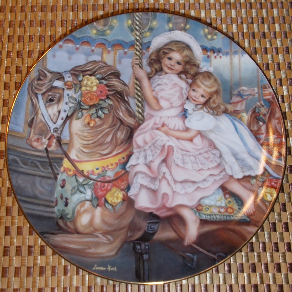 Vintage Decorative Ceramic Plate by Sandra Kuck